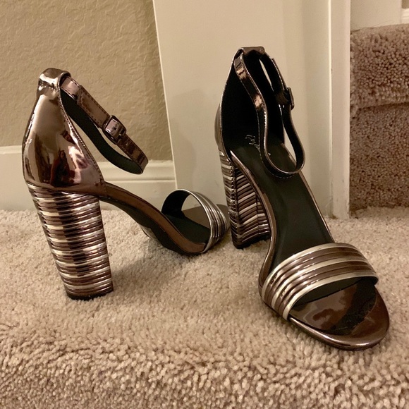 Pewter and Metallic Block Heels***Only a few sizes left - Picture 2 of 3